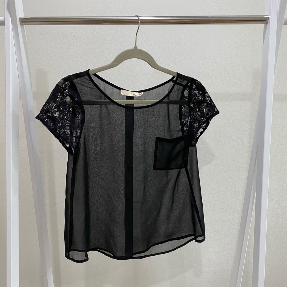 Black sheer top